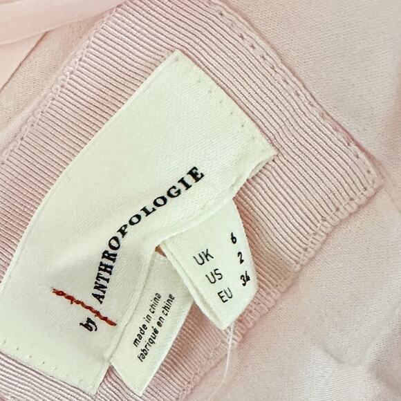 Anthropologie Floral Applique Dress 2 Pink NWT - Picture 8 of 11